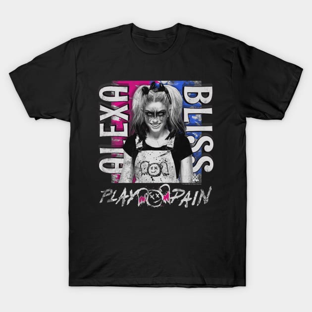 Alexa Bliss Play Pain Distressed Portrait T-Shirt by Holman